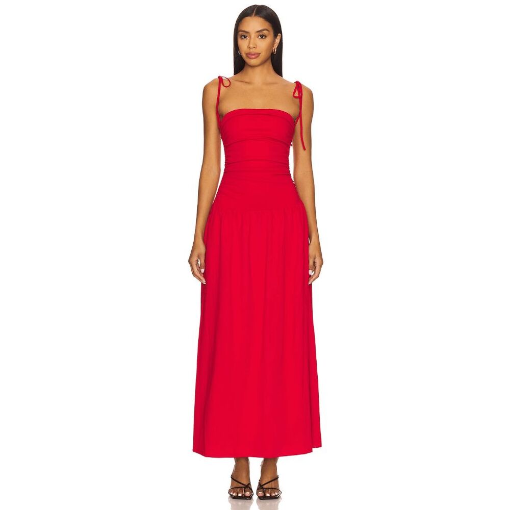 ALL THE WAYS Orelia Maxi Dress IN RED SIZE SMALL $98
